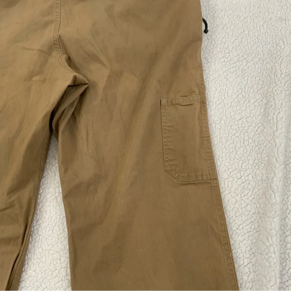 Columbia Cargo Pants 40x32 Tan Straight Leg Hike Camp 6 Pockets Zip Hook & Loop